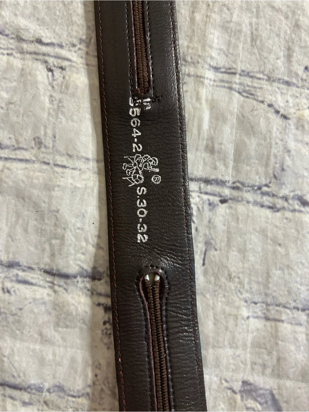 BECHELLE VTG CHOCOLATE BROWN ZIPPERS LINING 30-32 & WESTERN BROWN SNAP BELTS
